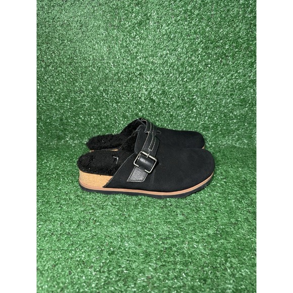 Clarks Shoes - Clarks Brynn Glide Clog Shoes Womens Size‎ 6 M Black Suede Slip On Comfort Mule